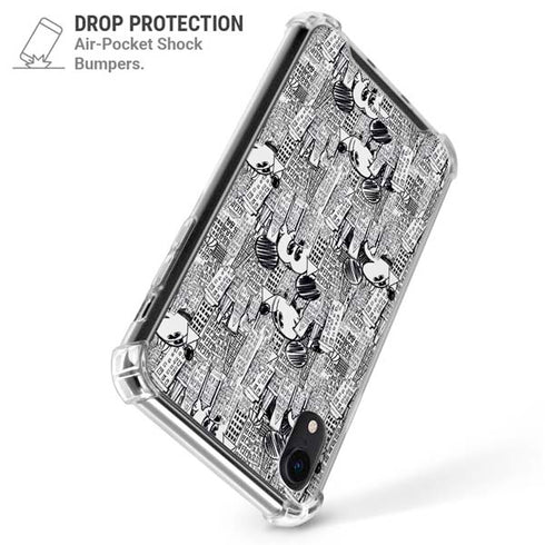Disney Mickey Mouse Cityscape Sketch iPhone XR Clear Case