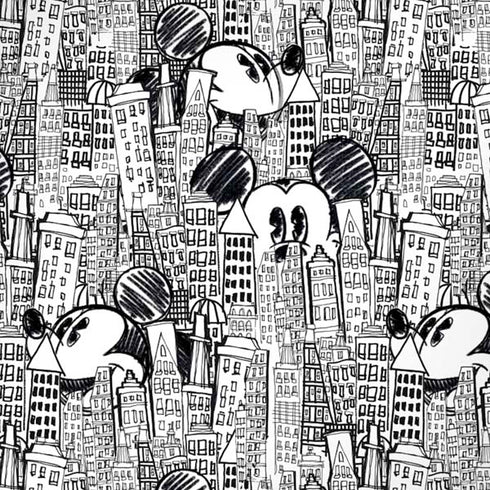 Disney Mickey Mouse Cityscape Sketch iPhone XR Skin
