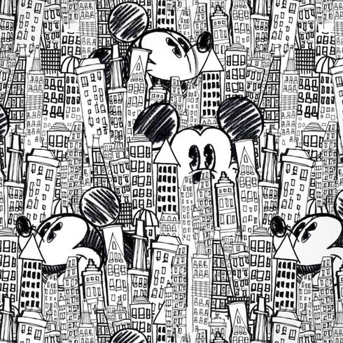 Disney Mickey Mouse Cityscape Sketch iPhone XS Max Skin