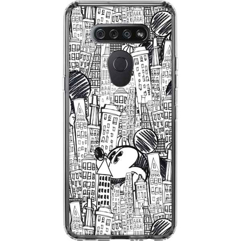 Disney Mickey Mouse Cityscape Sketch LG K51/Q51 Clear Case