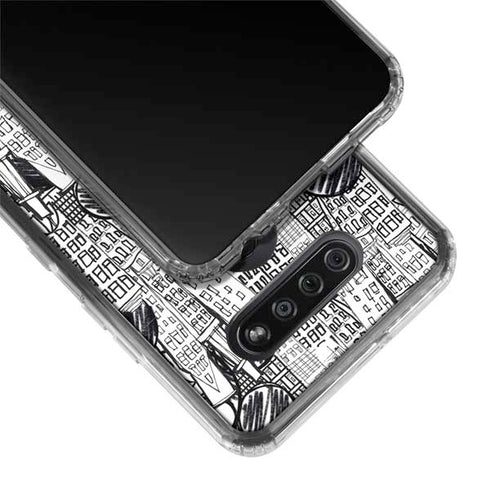 Disney Mickey Mouse Cityscape Sketch LG K51/Q51 Clear Case