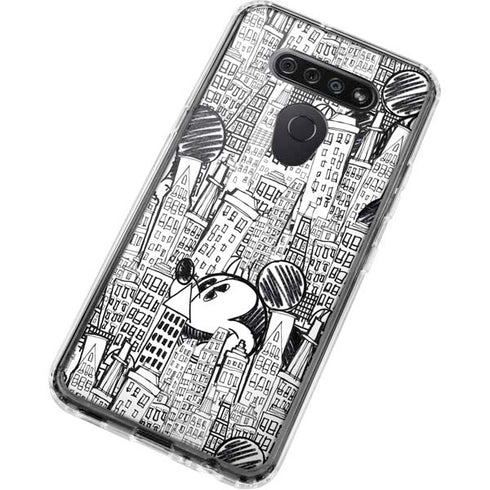 Disney Mickey Mouse Cityscape Sketch LG K51/Q51 Clear Case