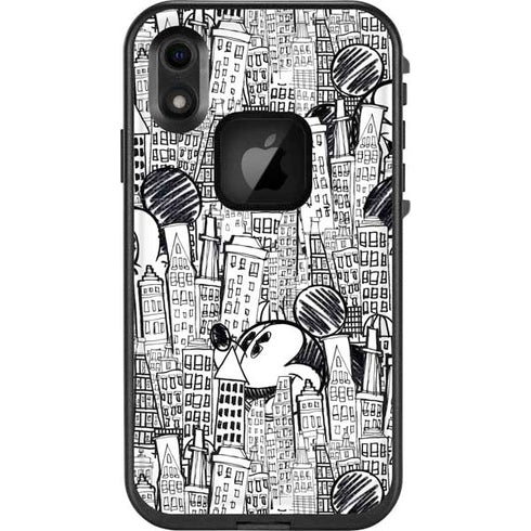 Disney Mickey Mouse Cityscape Sketch LifeProof Fre iPhone Skin