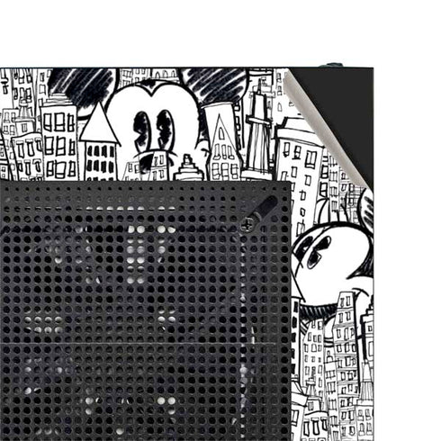 Disney Mickey Mouse Cityscape Sketch NZXT H510 Compact ATX Mid-Tower Case Skin