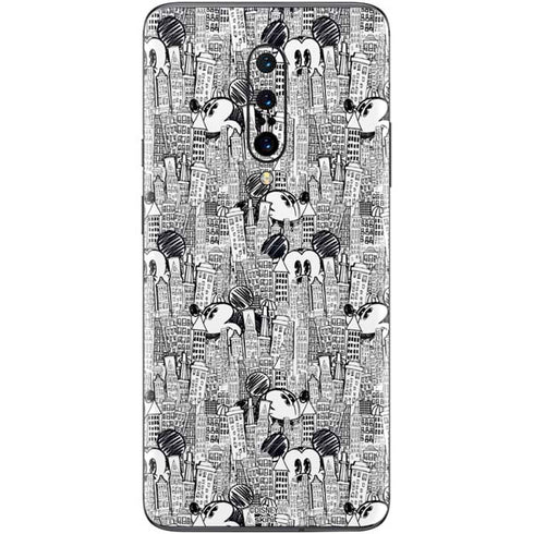 Disney Mickey Mouse Cityscape Sketch OnePlus 7 Pro Skin