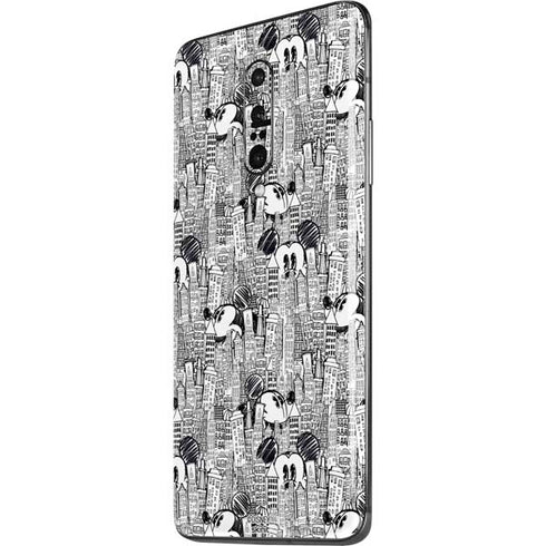Disney Mickey Mouse Cityscape Sketch OnePlus 7 Pro Skin