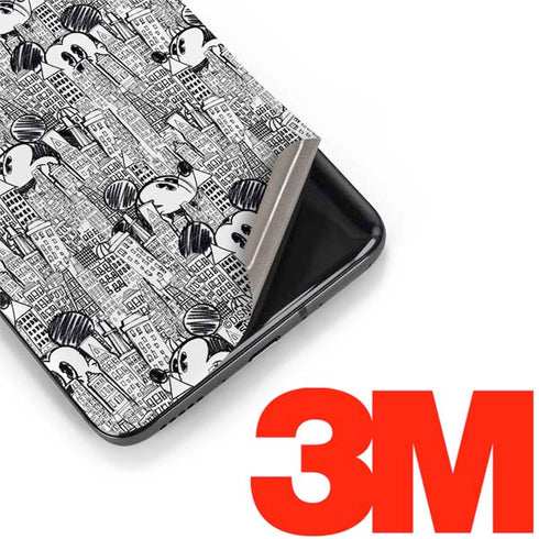 Disney Mickey Mouse Cityscape Sketch OnePlus 7 Pro Skin