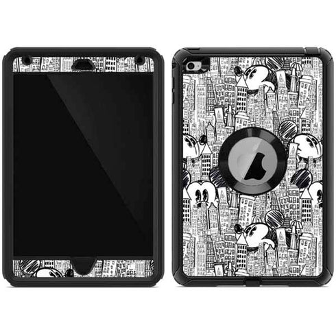 Disney Mickey Mouse Cityscape Sketch Otterbox Defender iPad Skin