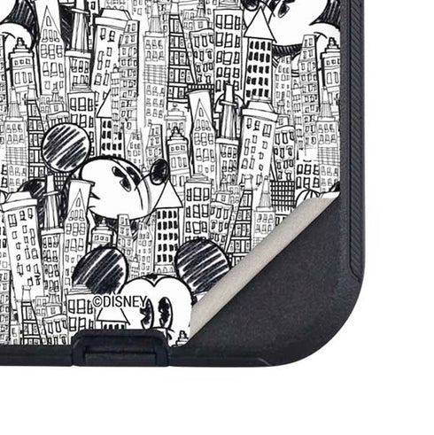 Disney Mickey Mouse Cityscape Sketch Otterbox Defender iPhone Skin
