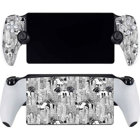 Disney Mickey Mouse Cityscape Sketch PlayStation Portal Remote Player Skin