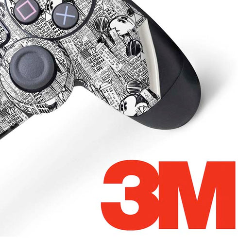 Disney Mickey Mouse Cityscape Sketch PS4 Controller Skin