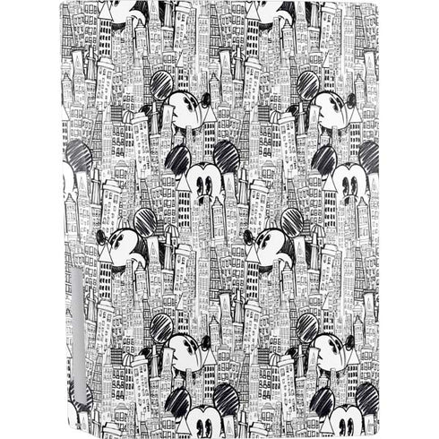 Disney Mickey Mouse Cityscape Sketch PS5 Console Skin