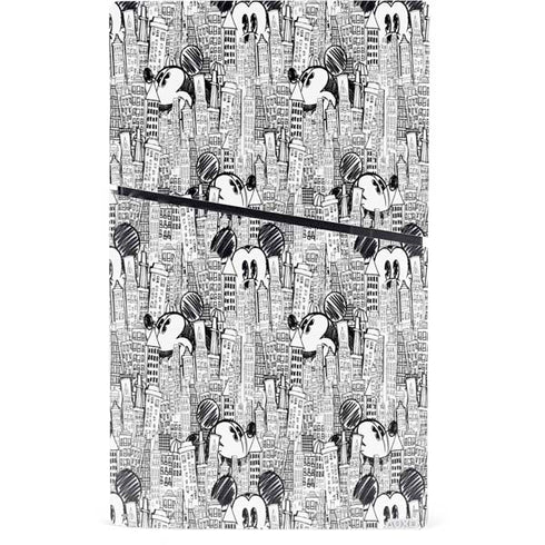 Disney Mickey Mouse Cityscape Sketch PS5 Slim Digital Edition Console Skin