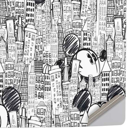 Disney Mickey Mouse Cityscape Sketch PS5 Slim Digital Edition Console Skin