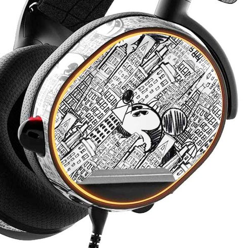 Disney Mickey Mouse Cityscape Sketch SteelSeries Arctis 3 Skin