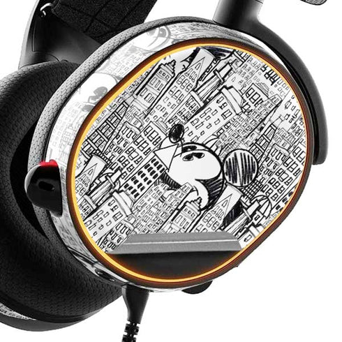 Disney Mickey Mouse Cityscape Sketch SteelSeries Arctis 5 Skin