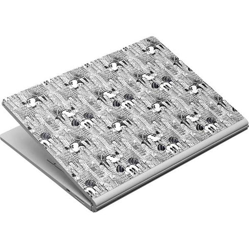 Disney Mickey Mouse Cityscape Sketch Surface Book Skin