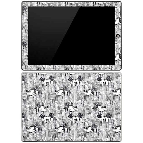 Disney Mickey Mouse Cityscape Sketch Surface Pro 3 Skin