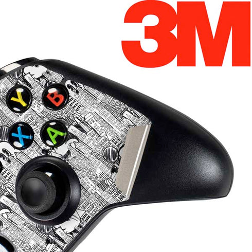 Disney Mickey Mouse Cityscape Sketch Xbox One Controller Skin