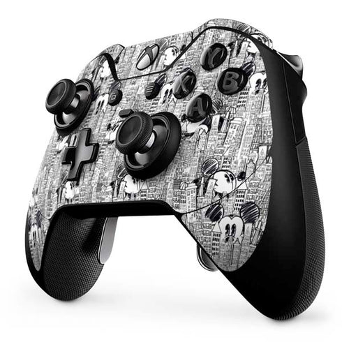 Disney Mickey Mouse Cityscape Sketch Xbox One Elite Controller Skin