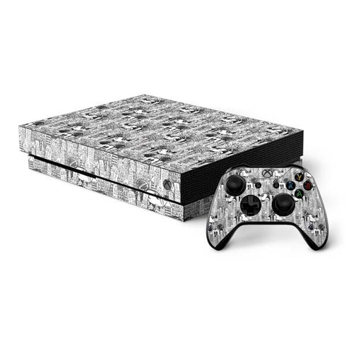 Disney Mickey Mouse Cityscape Sketch Xbox One X Bundle Skin
