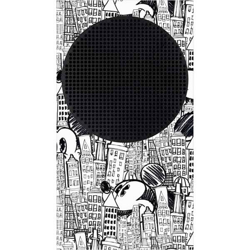 Disney Mickey Mouse Cityscape Sketch Xbox Series S Skins