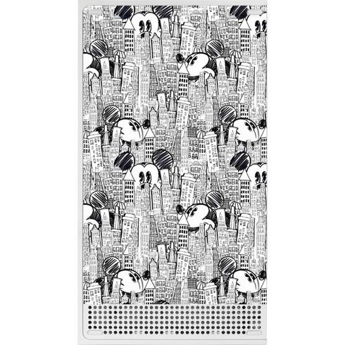 Disney Mickey Mouse Cityscape Sketch Xbox Series S Skins