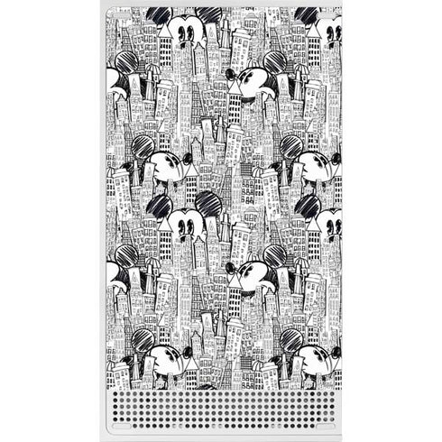 Disney Mickey Mouse Cityscape Sketch Xbox Series S Console Skin