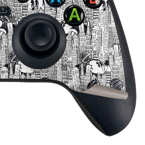 Disney Mickey Mouse Cityscape Sketch Xbox Series X Controller Skin