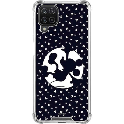 Disney Mickey Mouse Falling Silhouette Galaxy A12 Clear Case