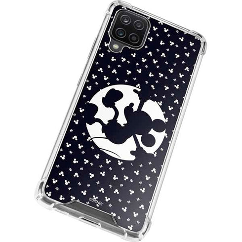 Disney Mickey Mouse Falling Silhouette Galaxy A12 Clear Case