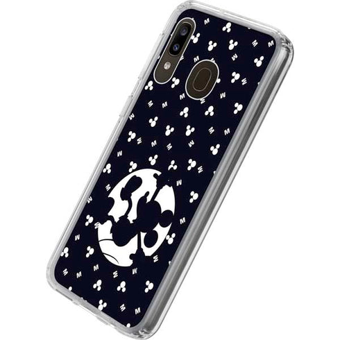 Disney Mickey Mouse Falling Silhouette Galaxy A20 Clear Case