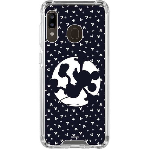 Disney Mickey Mouse Falling Silhouette Galaxy A30 Clear Case