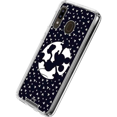 Disney Mickey Mouse Falling Silhouette Galaxy A30 Clear Case