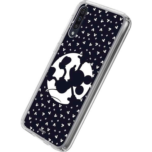 Disney Mickey Mouse Falling Silhouette Galaxy A50 Clear Case