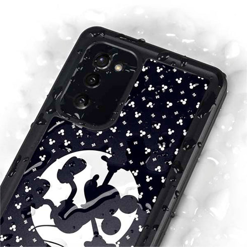 Disney Mickey Mouse Falling Silhouette Galaxy Note20 5G Waterproof Case