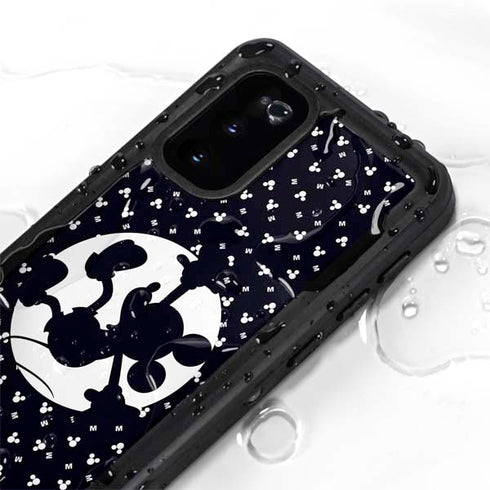 Disney Mickey Mouse Falling Silhouette Galaxy S20 Waterproof Case