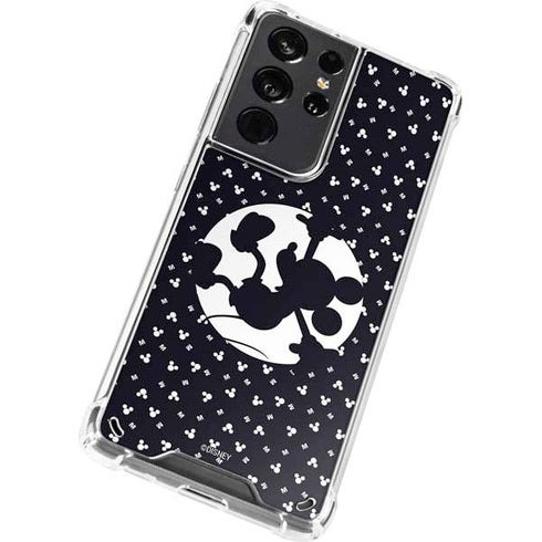 Disney Mickey Mouse Falling Silhouette Galaxy S21 Ultra 5G Clear Case