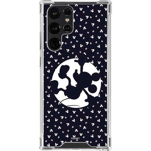 Disney Mickey Mouse Falling Silhouette Galaxy S22 Ultra Clear Case