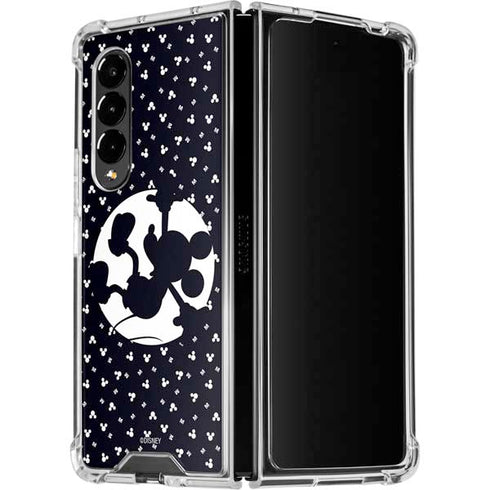 Disney Mickey Mouse Falling Silhouette Galaxy Z Fold4 5G Clear Case