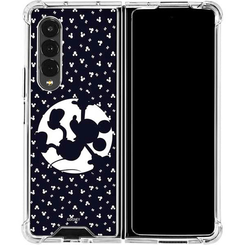 Disney Mickey Mouse Falling Silhouette Galaxy Z Fold4 5G Clear Case