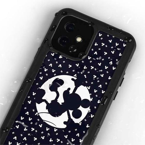 Disney Mickey Mouse Falling Silhouette iPhone 12 Mini Waterproof Case