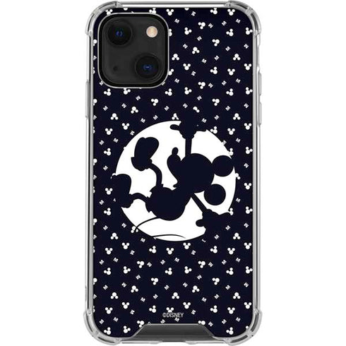 Disney Mickey Mouse Falling Silhouette iPhone 13 Mini Clear Case