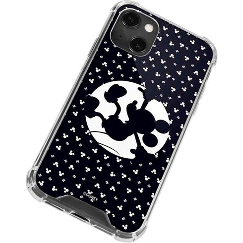 Disney Mickey Mouse Falling Silhouette iPhone 13 Mini Clear Case