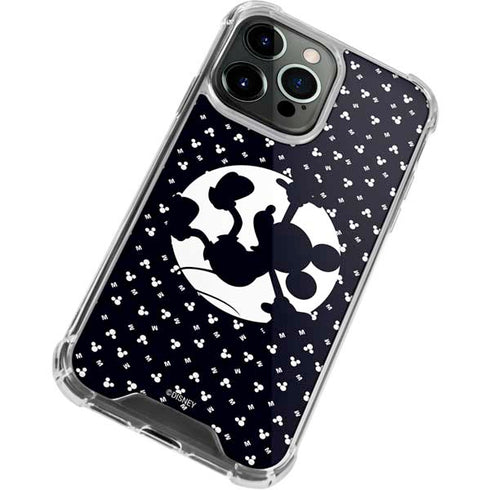 Disney Mickey Mouse Falling Silhouette iPhone 15 Pro Clear Case