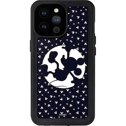 Disney Mickey Mouse Falling Silhouette iPhone 14 Pro Max Waterproof Case