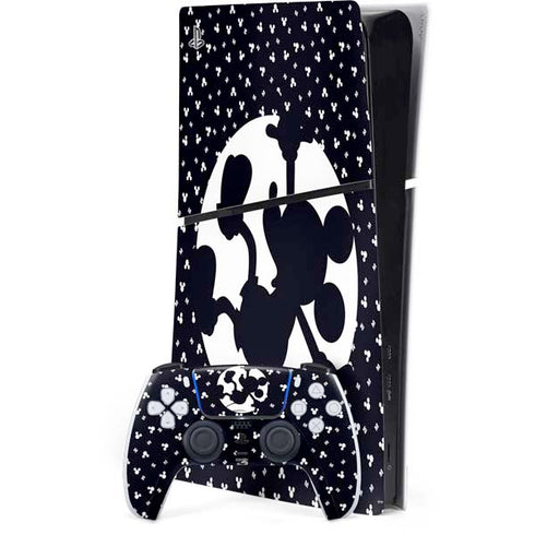 Disney Mickey Mouse Falling Silhouette PS5 Slim Digital Edition Bundle Skin
