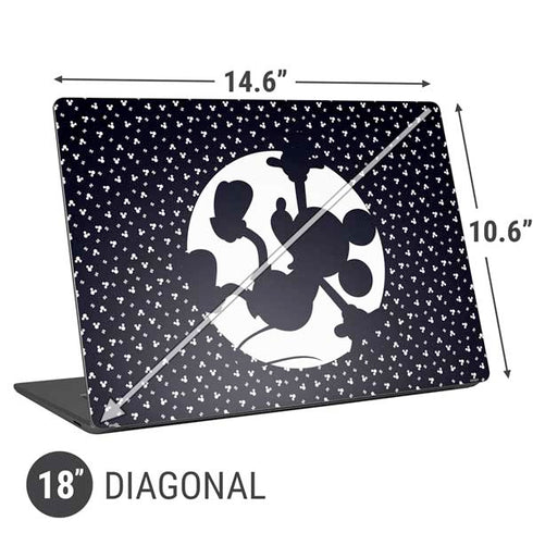 Disney Mickey Mouse Falling Silhouette Universal Laptop 18in (14.6 x 10.6in) Skin