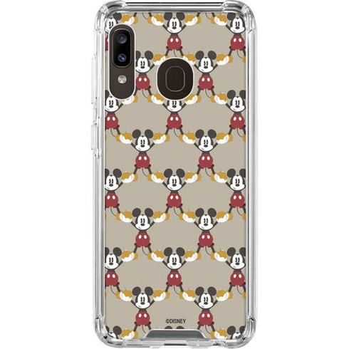 Disney Mickey Mouse Pattern Formation Galaxy A30 Clear Case