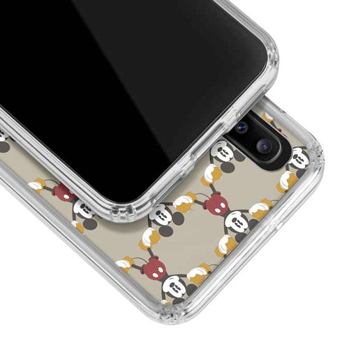 Disney Mickey Mouse Pattern Formation Galaxy A30 Clear Case